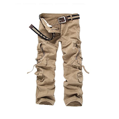 Cool&D Herren Cargo Hose Loose Casual Freizeit Sports Hose Arbeitshose mit Multi Pockets von Cool&D