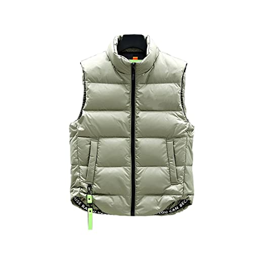 Cool&D Herren Jungen Daunenweste Daunen Weste Steppweste Winterweste Winterjacke(Hellgrün,EU S) von Cool&D