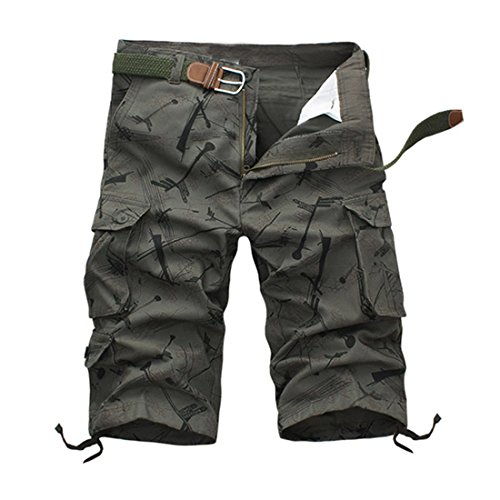 Cool&D Herren Shorts Cargo Shorts Bermudas Kurze Hosen Freizeit Sports Shorts mit Multi Pockets von Cool&D