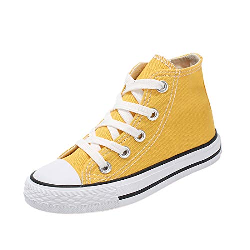 Cool&D Kinder Canvas Sneaker Segeltuchschuhe Unisex Leinwand Sportlich Schuhe High-Top Sportschuhe von Cool&D