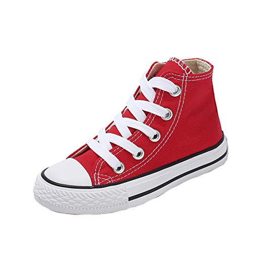 Cool&D Kinder Canvas Sneaker Segeltuchschuhe Unisex Leinwand Sportlich Schuhe High-Top Sportschuhe von Cool&D