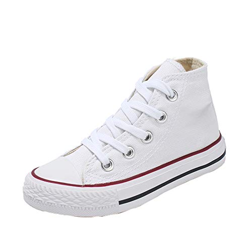 Cool&D Kinder Canvas Sneaker Segeltuchschuhe Unisex Leinwand Sportlich Schuhe High-Top Sportschuhe von Cool&D