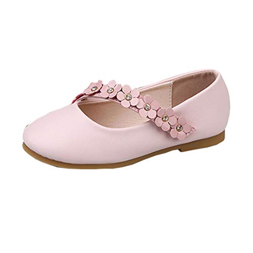 Cool&D Mädchen Sandalen Prinzessin Schuhe Sandalen Flach-Schuhe Oxford Sohlen Sandalette(Rosa,EU28) von Cool&D