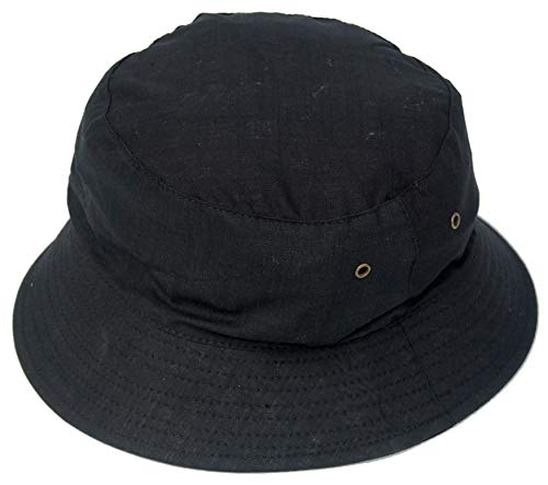 Cool4 Fischerhut Leinen Buschhut Anglerhut Fischer Hut Safarihut Bucket Hat Schlapphut Mütze A12 (Schwarz) von Cool4