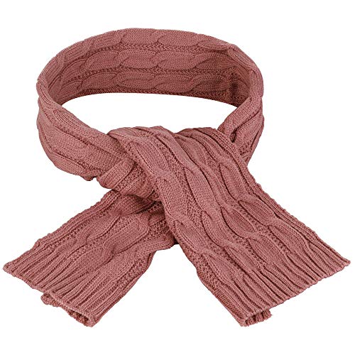 Cool4 Herbst Winter Unisex Strick Schal Rippen Zopf Muster Damen Herren A47 (Altrosa) von Cool4