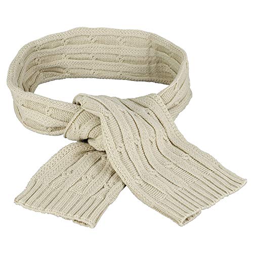 Cool4 Herbst Winter Unisex Strick Schal Rippen Zopf Muster Damen Herren A47 (Beige) von Cool4