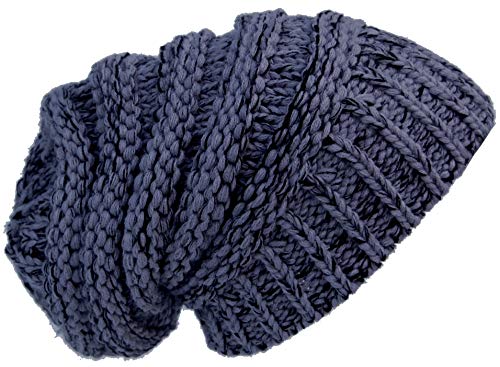 Cool4 Herren Damen Unisex Strickbeanie Slouch Grobstrick Beanie Strickmütze Mütze A20 (Grau-Schwarz meliert) von Cool4
