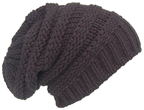 Cool4 Herren Damen Unisex Strickbeanie Slouch Grobstrick Beanie Strickmütze Mütze A20 (Schwarz) von Cool4