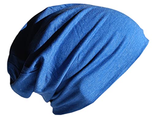 Cool4 Jersey Beanie Baumwolle meliert Slouch Chemo Unisex Mütze Cap A29 (Himmelblau) von Cool4