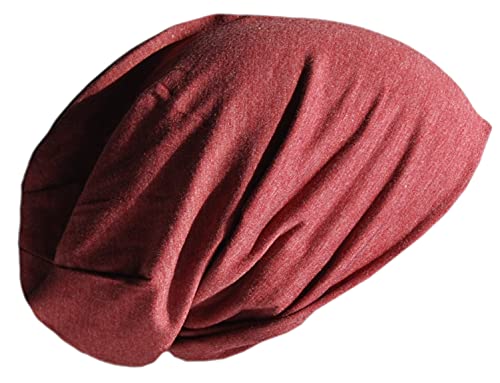 Cool4 Jersey Beanie Baumwolle meliert Slouch Chemo Unisex Mütze Cap A29 (Ziegelrot) von Cool4