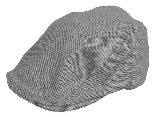 Cool4 Jungen Kinder Sommer Leinen Flatcap Schiebermütze Baumgart Gatsby Cap Mütze A14 (Beige-Schwarz) von Cool4