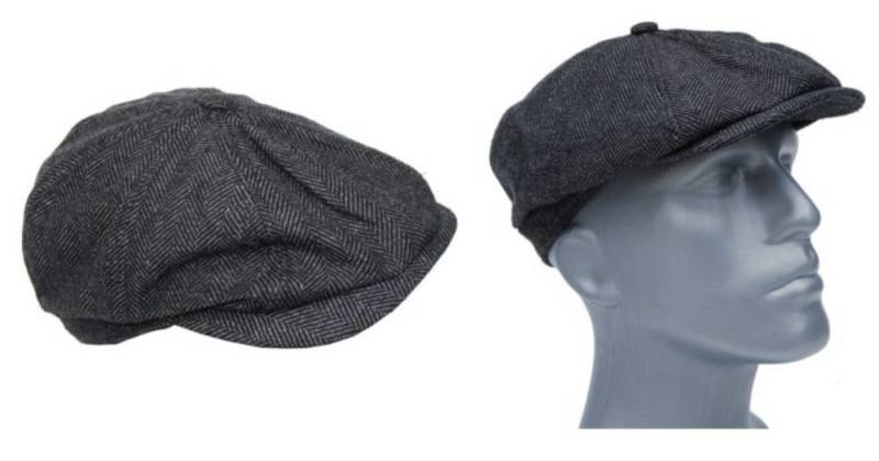 Cool4 Schiebermütze Gatsby 8-Panel Flatcap Peaky Blinders Heringbone 8-Panel Ballon Flatcap von Cool4
