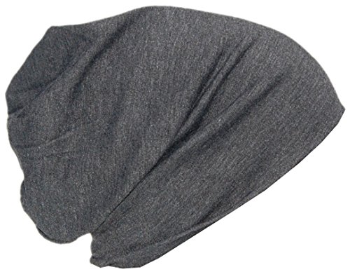 Cool4 Sommer Jersey Beanie Baumwolle meliert Slouch Chemo Unisex Mütze Cap A29 (Anthrazit) von Cool4