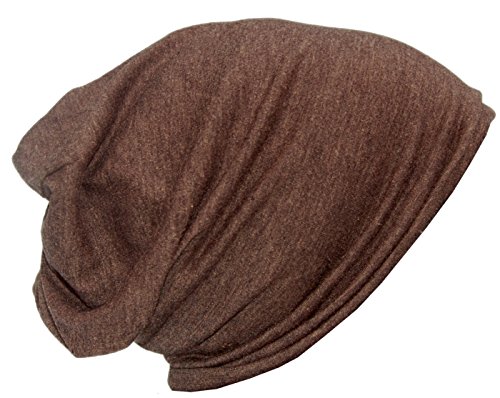 Cool4 Sommer Jersey Beanie Baumwolle meliert Slouch Chemo Unisex Mütze Cap A29 (Coffee) von Cool4