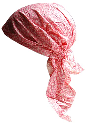 Cool4 Sommer XL Kopftuch Strand Tuch Bandana Beanie Mütze Chemo Cap A02 (Rosa Natur geblümt) von Cool4