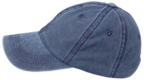 Cool4 Stonewashed Jeans Blau 6-Panel Basecap Cap Vintage Schirmmütze Baseballcap Kappe Mütze SBC04 von Cool4