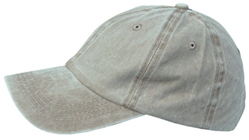 Cool4 Stonewashed Jeans Hell-Oliv-Khaki 6-Panel Basecap Baseball Cap Vintage Kappe Mütze SBC08 von Cool4