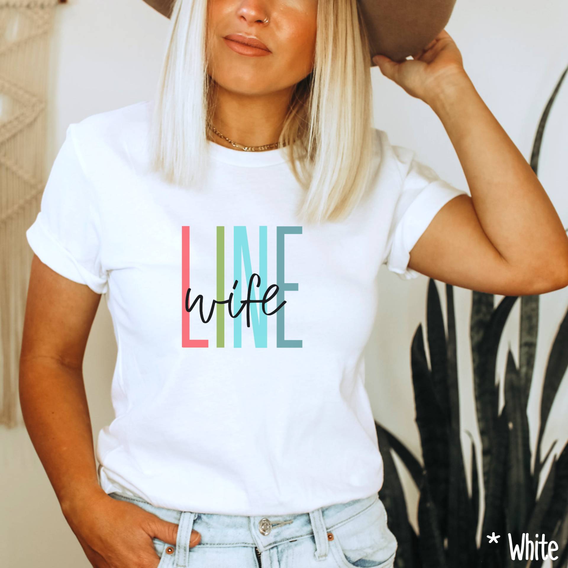 Frauen Tshirt Linie Frau Shirt Linewife Love My Lineman Frau Tshirt Life Wife Shirt Geschenk Für Multicolor von CoolCatComp