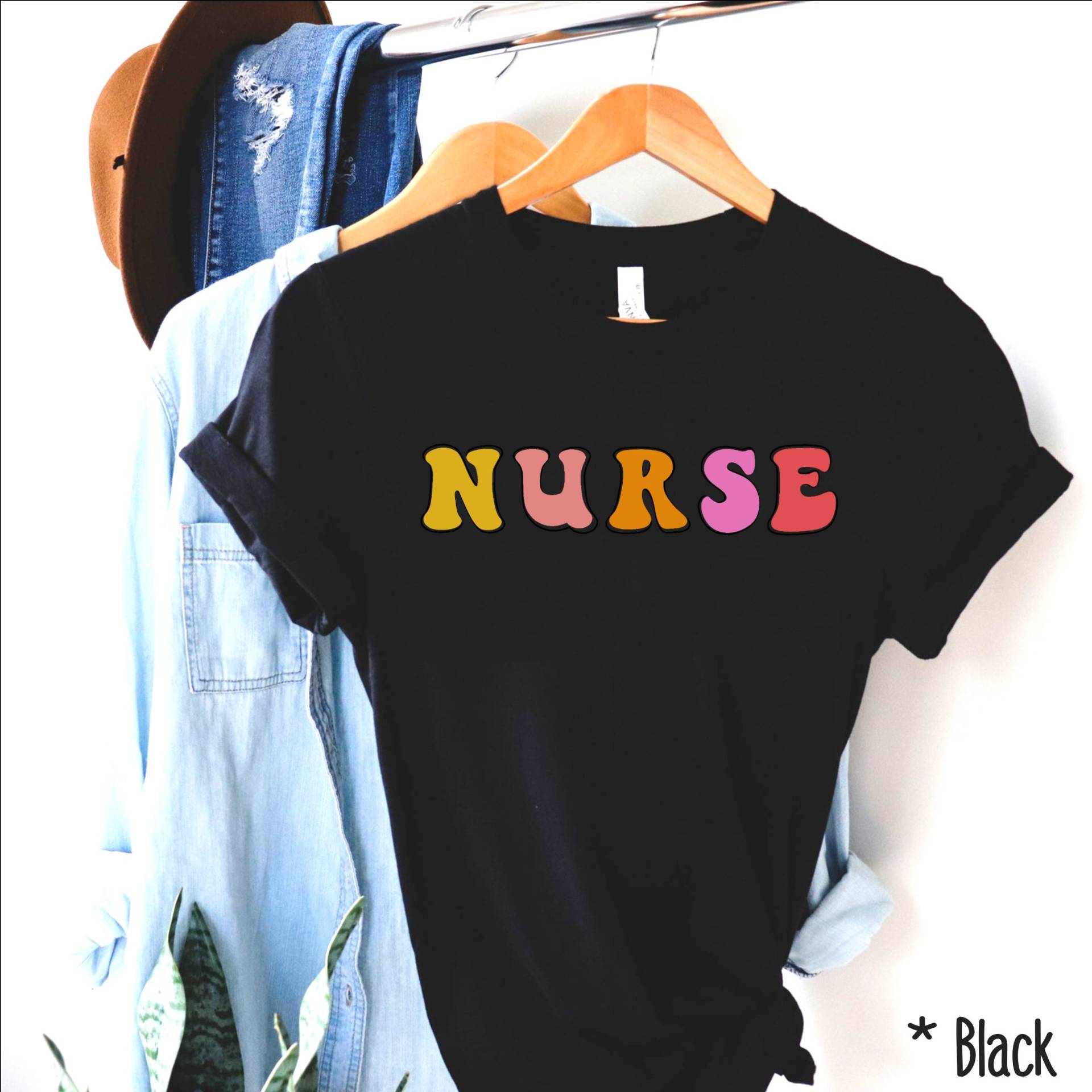 Retro Krankenschwester Shirts, Rn Krankenschwestern Superheld, Woche, Shirt Für Frau, Stillshirt, Stillschule T-Shirt, Rn Leopard von CoolCatComp