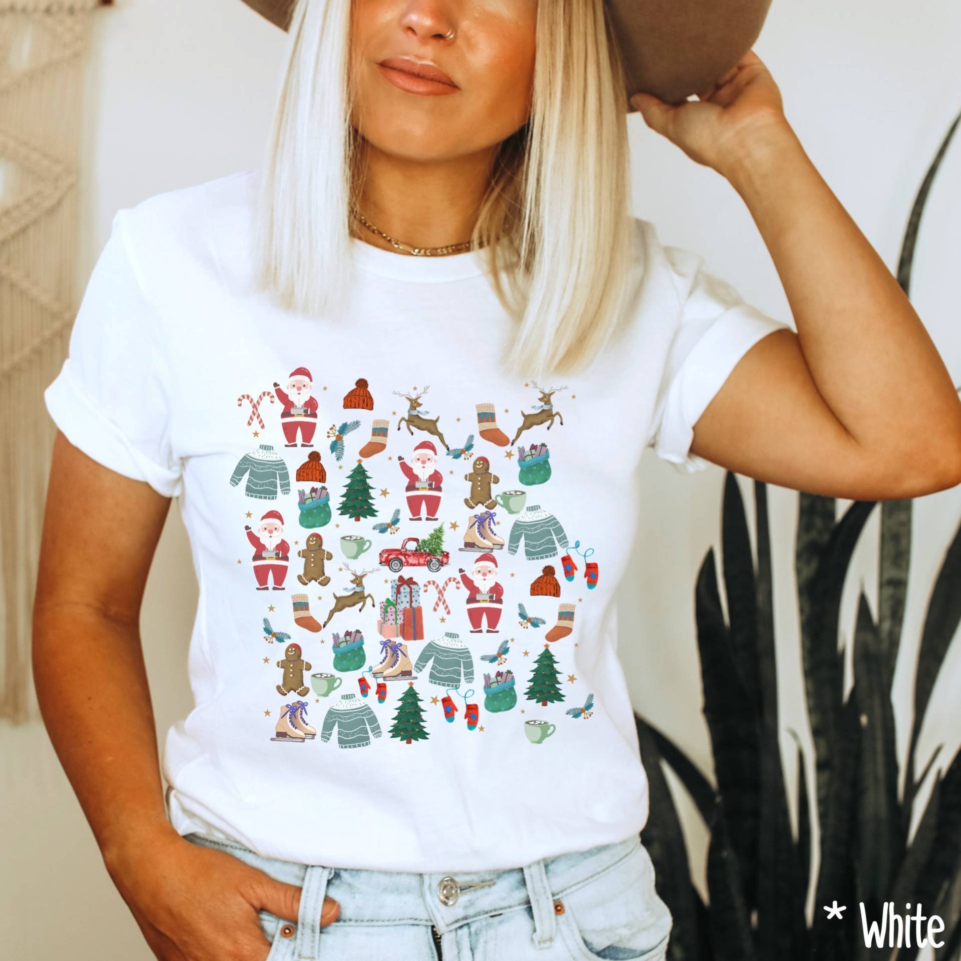 Weihnachtshemden, Weihnachten Kleinigkeiten, Doodles, Weihnachtslieblinge Tannenbäume, Weihnachts-Tshirt, Shirt Für Frauen, Geschenke Sie Unter 20 von CoolCatComp