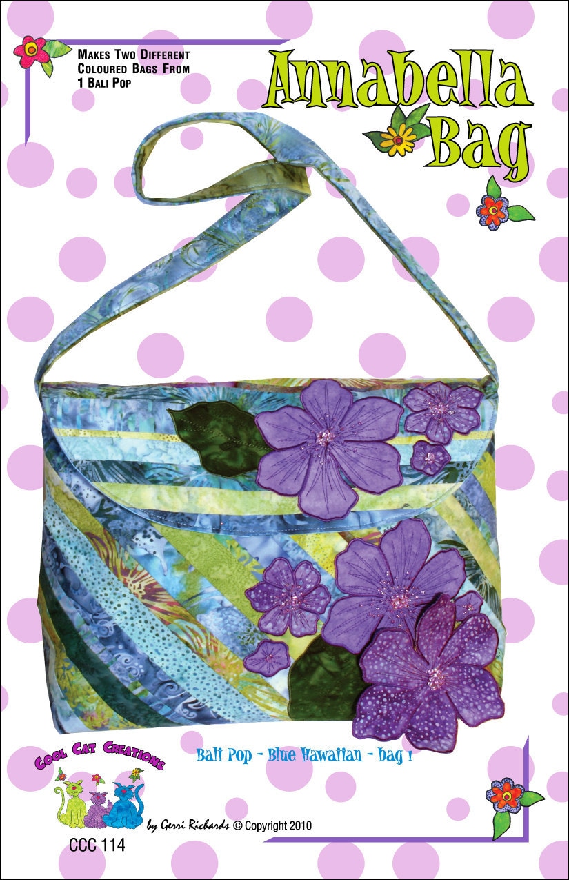 Annabella Taschenmuster, Für Großes Stück Und Appliqued, Perlentasche Von Cool Cat Creations Annabella Taschenmuster, Für Großes Stück Und Appliqued, Perlentasche Von Cool Cat Creations von CoolCatCreationQuilt