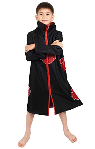 CoolChange Akatsuki Mantel für Kinder | Itachi Cosplay Kostüm | Größen: 130, 140, 150 (Größe: 150) von CoolChange