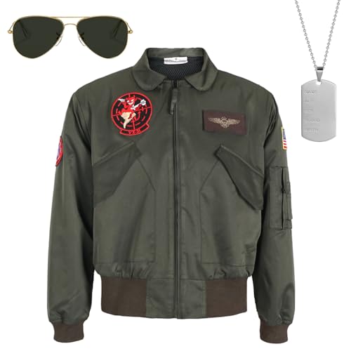 CoolChange Bomberjacke von Maverick | Pete Mitchell Militär Jacke | Größe: S von CoolChange