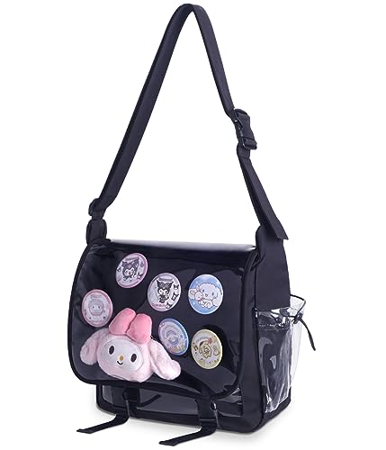 CoolChange Ita bag Tasche Schwarz mit transparentem Sichtfenster und Wechselabdeckung | 28x30cm von CoolChange