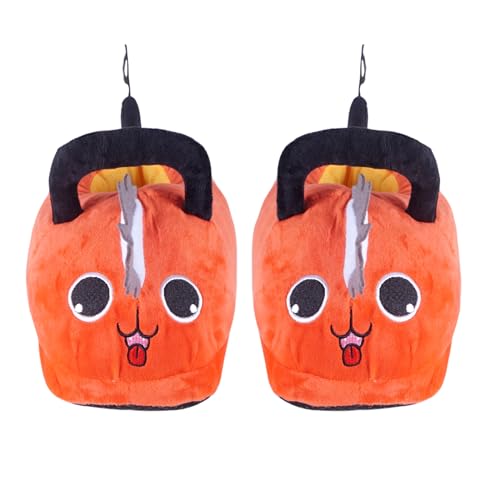 CoolChange Kuschelige Denji Hausschuhe für Chainsaw Man Fans | Pochita Pantoffeln | Größe: 36-41 von CoolChange