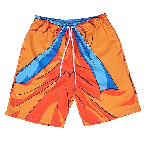 Son Goku Shorts | Super Saiyajin Kurze Hose | Manga & Anime Badehose | Orange | Größe: M von CoolChange