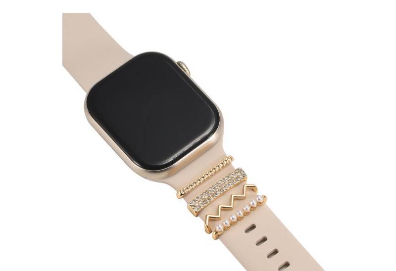 CoolGadget Smartwatch-Armband Uhren Charms Schmuck Ringe Deko Loops Motiv Clips, passend für alle Apple Watch und Samsung Galaxy Watch Modelle von CoolGadget