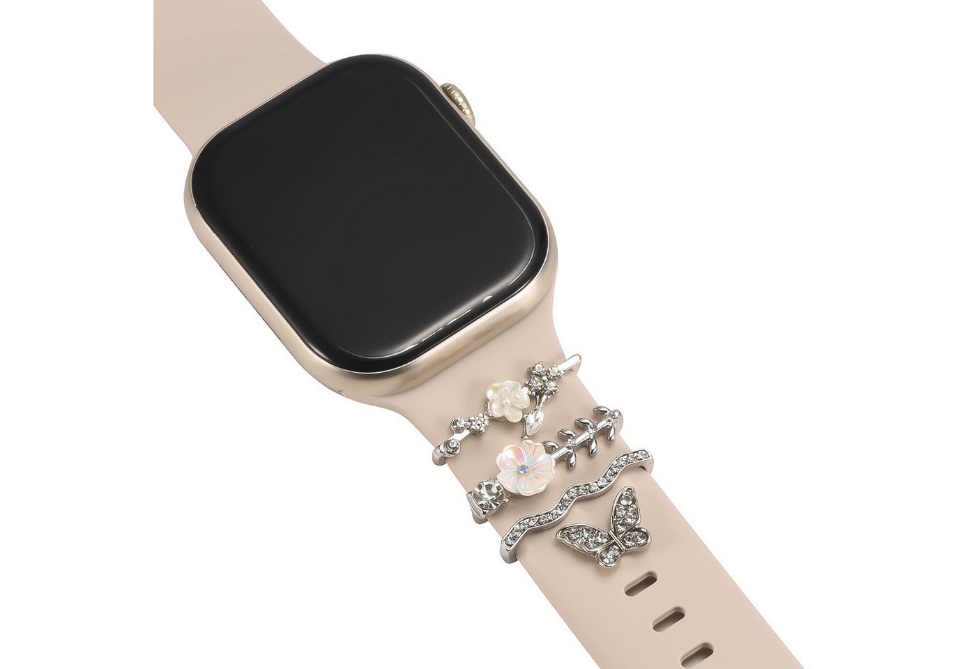 CoolGadget Smartwatch-Armband Uhren Charms Schmuck Ringe Deko Loops Motiv Clips, passend für alle Apple Watch und Samsung Galaxy Watch Modelle von CoolGadget