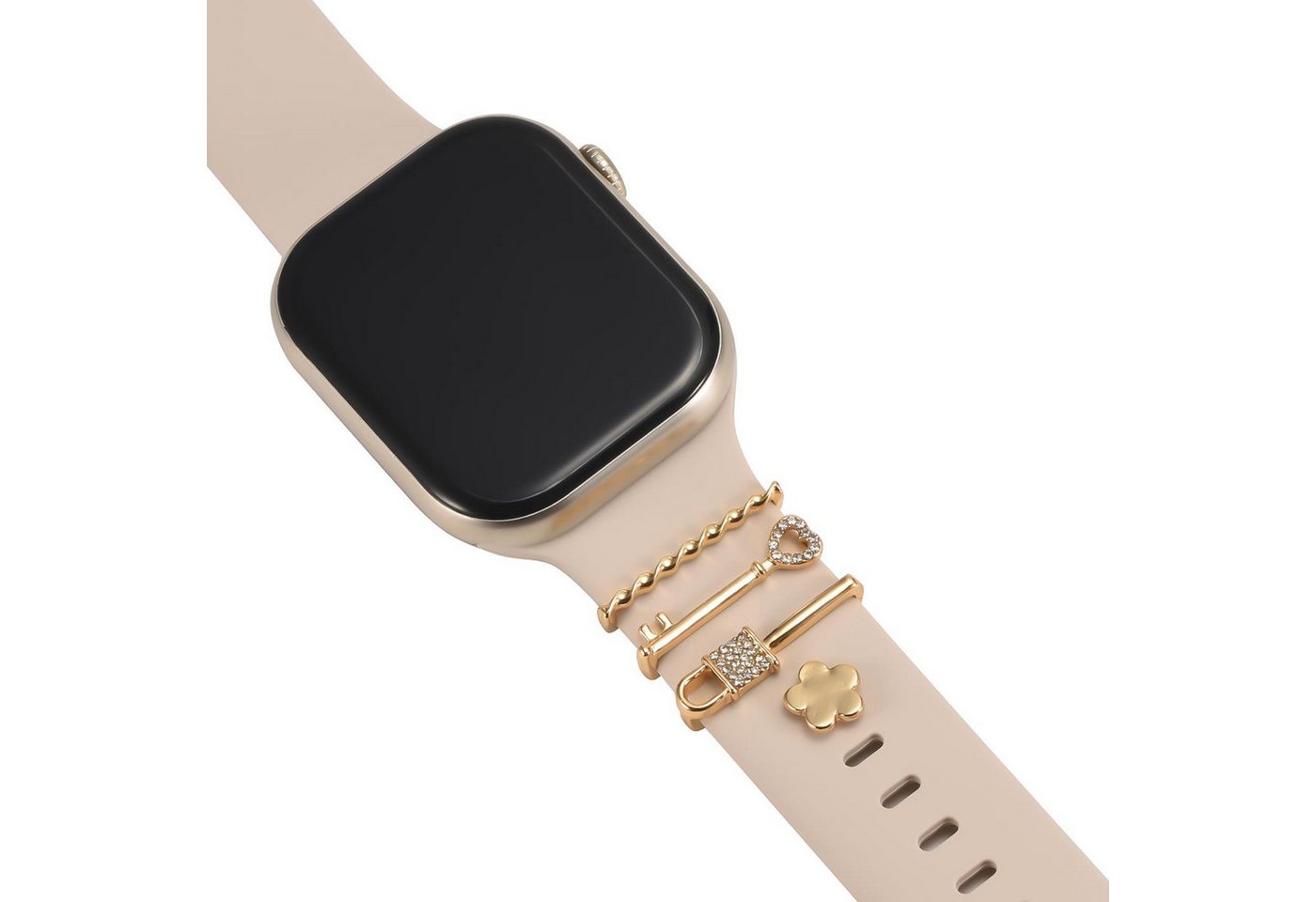 CoolGadget Smartwatch-Armband Uhren Charms Schmuck Ringe Deko Loops Motiv Clips, passend für alle Apple Watch und Samsung Galaxy Watch Modelle von CoolGadget