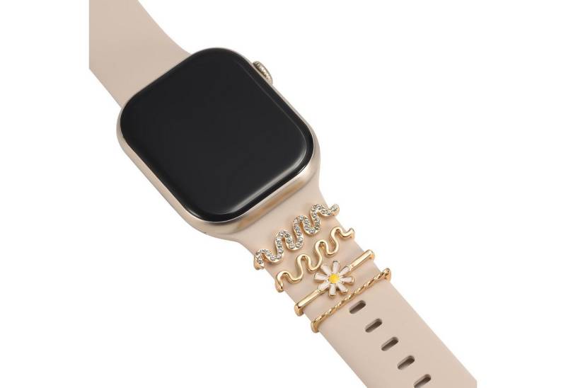 CoolGadget Smartwatch-Armband Uhren Charms Schmuck Ringe Deko Loops Motiv Clips, passend für alle Apple Watch und Samsung Galaxy Watch Modelle von CoolGadget