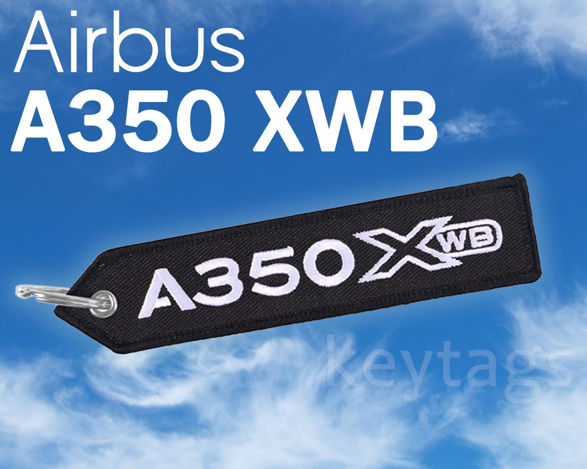 Keychain Airbus A350 Xwb Flugzeug Flugbesatzung Pilot Stewardess Luftfahrt Gepäck Motorrad Auto Rucksack Schlüsselanhänger von CoolKeyTags