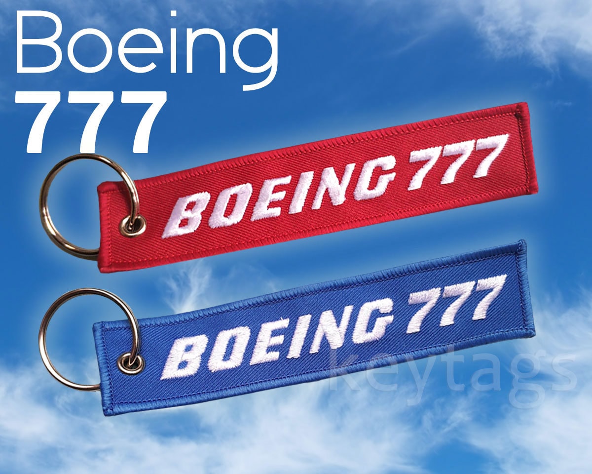 Schlüsselanhänger Boeing 777 Flugzeug Flugbesatzung Pilot Tag Stewardess Luftfahrt Gepäck Motorrad Auto Rucksack Dispatcher von CoolKeyTags