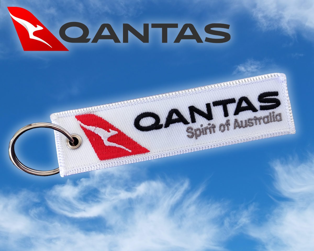 Schlüsselanhänger Qantas Fluglinien Flugzeug Pilot Luftfahrt Crew Gepäck Motorrad Auto Fahrrad Stewardess Australien von CoolKeyTags