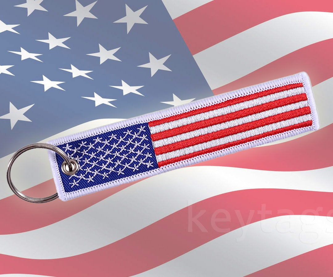 Schlüsselanhänger United States Flag Tag Auto Motorrad Military United States Patriotic Usa Navy Usmc American von CoolKeyTags