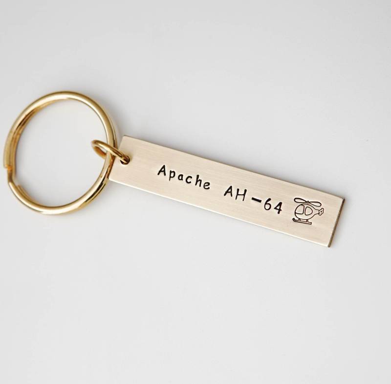Fly Safe Handmade Schlüsselanhänger, Hubschrauber Ah-64 Hubschrauber von CoolKeychain
