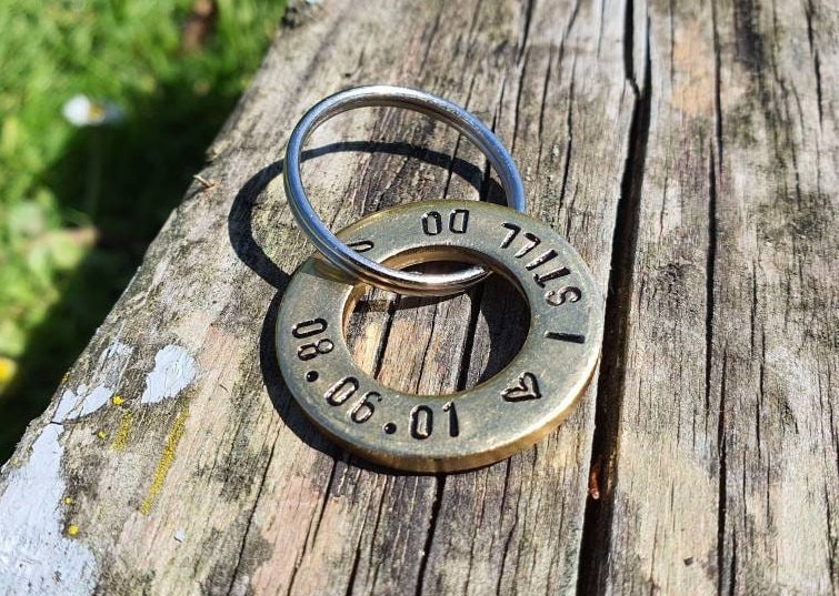 I Still Do Schlüsselanhänger Mann Frau Geschenke Für Männer Ihn Sie Frauen 21. Hochzeitstag Personalisierte Messing Golden 50Th von CoolKeyrings