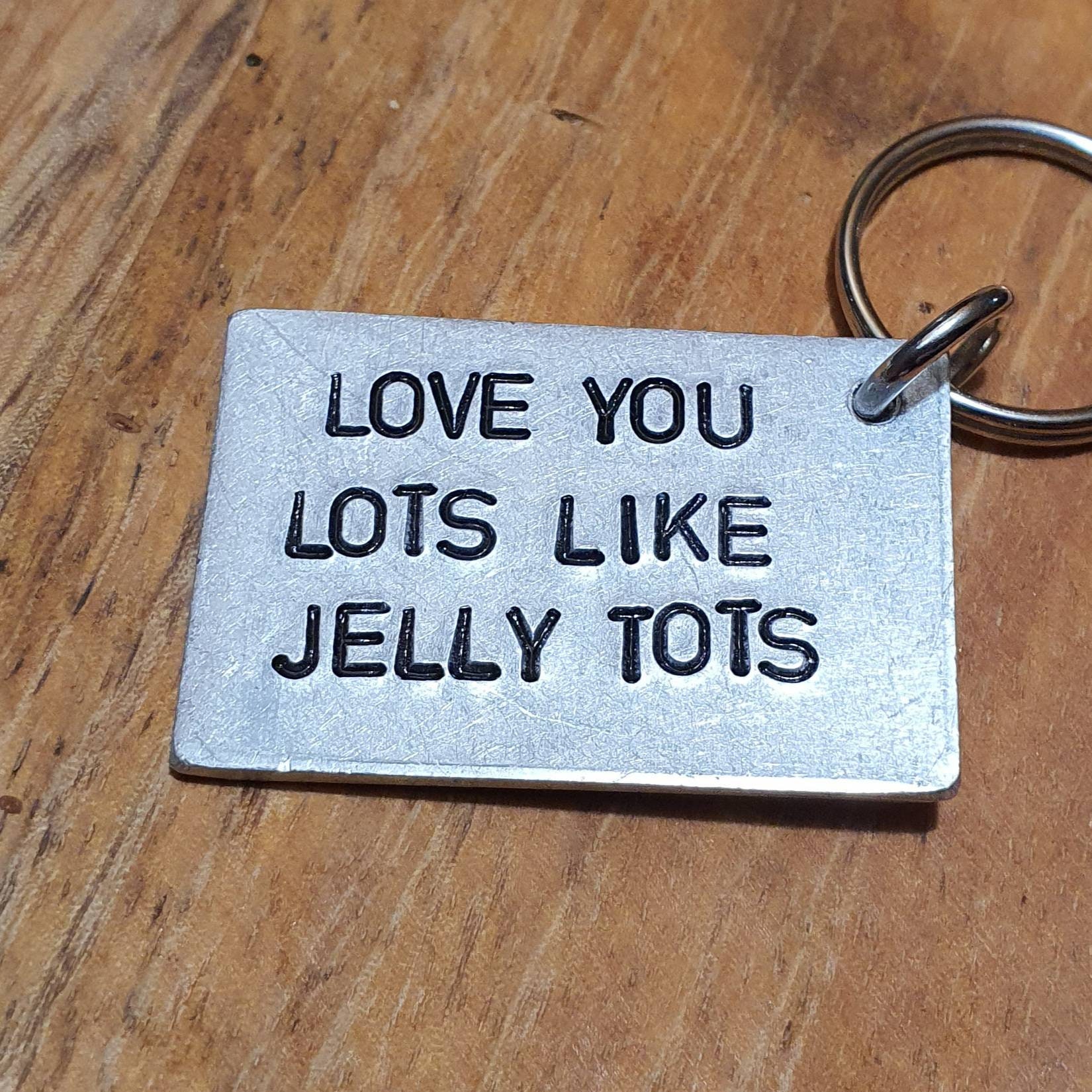 Ich Liebe Dich Wie Jelly Tots Valentinstag Schlüsselbund Geschenke Für Ihn Ihr Freund Freundin Jahrestag Lustiger Geburtstag Netter von CoolKeyrings