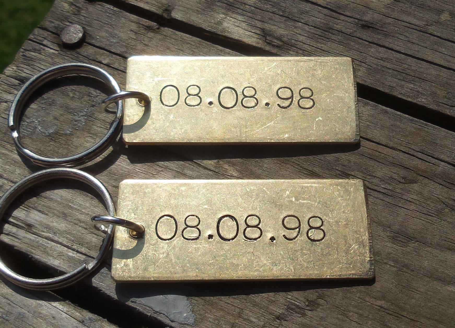 Paar Personalisierte Schlüsselringe 21. Hochzeitstag Geschenke Für Männer Frauen Messing Gold Verlobung Frau Ehemann Set Mit Zwei 2 Liebe von CoolKeyrings