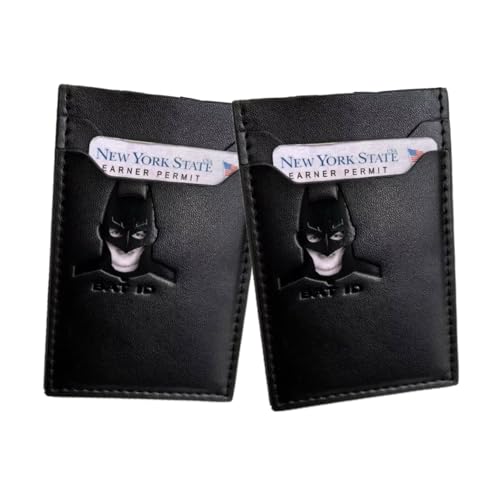CoolKick Leather Hero ID Bat Wallet for Men and Woman - Stylish Superhero Design, Durable Bifold Wallet with Multiple Card Slots, Cash Compartment, and Iconic Logo - Gift for All, Wie abgebildet., Bat von CoolKick
