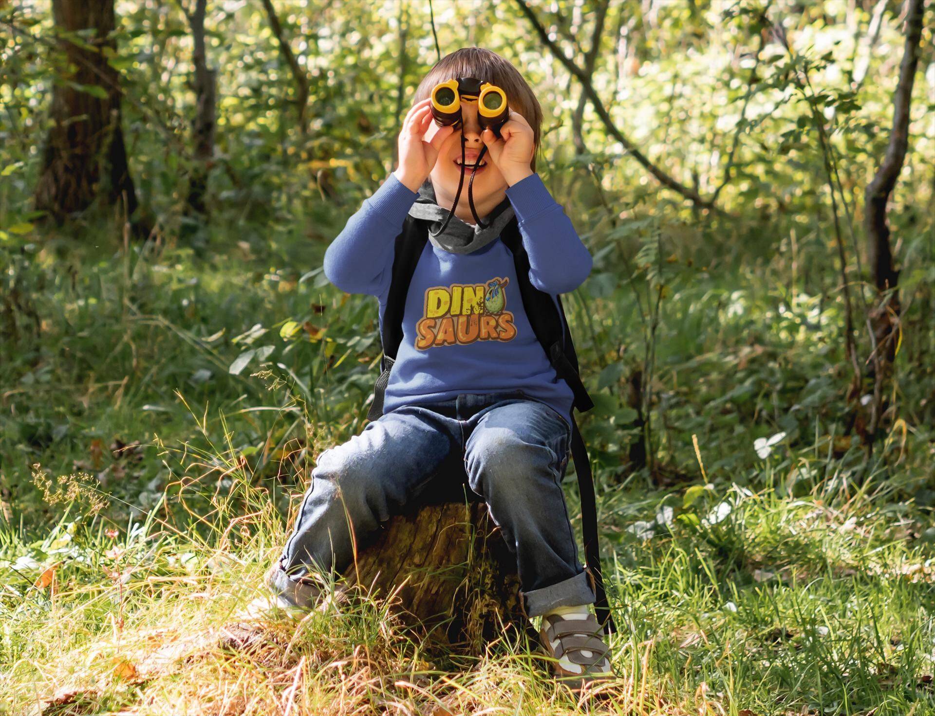 Cartoon Dino Schlüpft Aus Ei Kinder Pullover Sweatshirt Bio Baumwolle Hochwertig Langlebig - Mini Changer 2.0 St/St Sh von CoolKidsBeWild