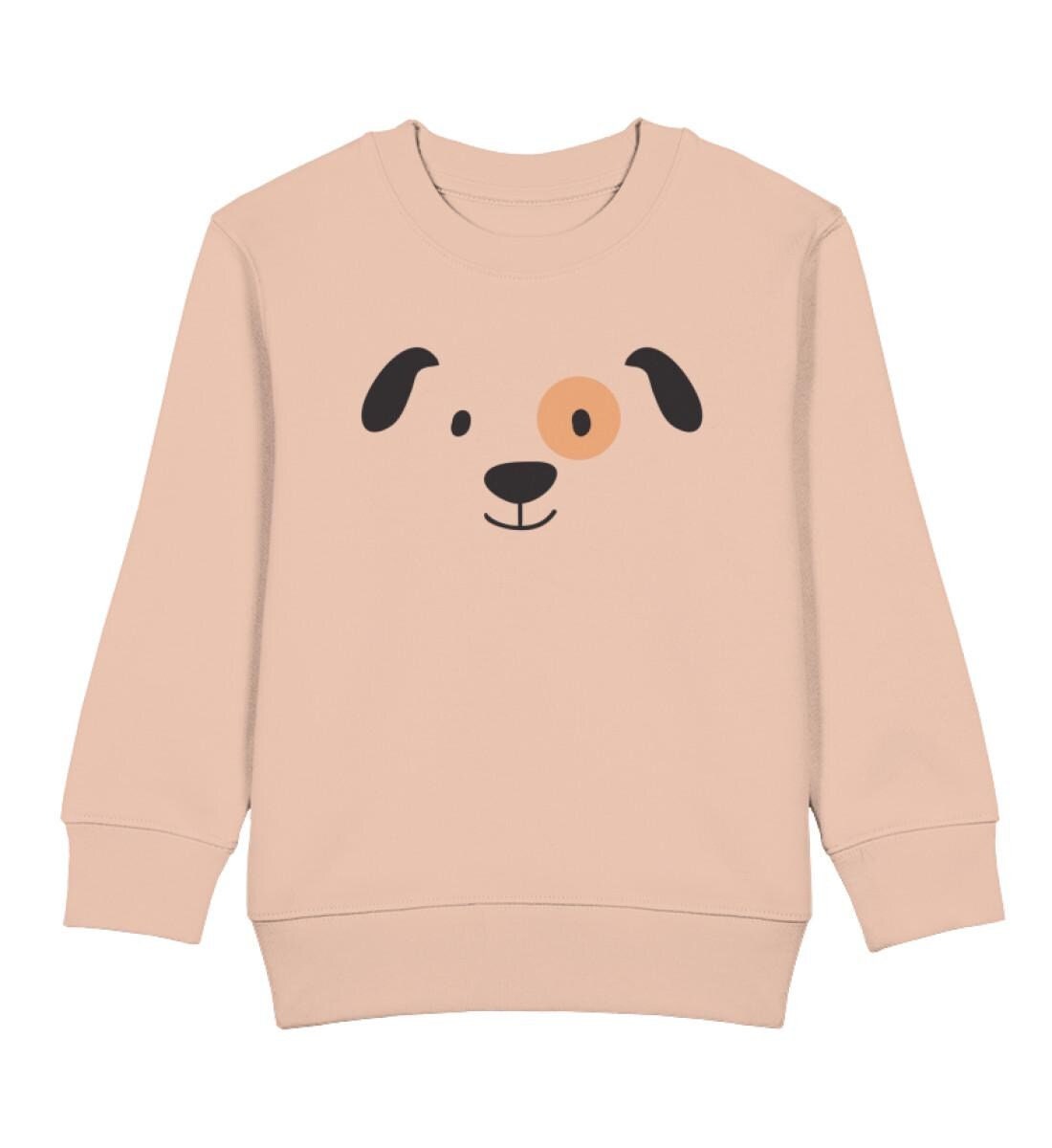 Cartoon Hunde Gesicht - Kinder Pullover Sweatshirt Bio Baumwolle Hochwertig Langlebig Mini Changer 2.0 St/St Sh von CoolKidsBeWild