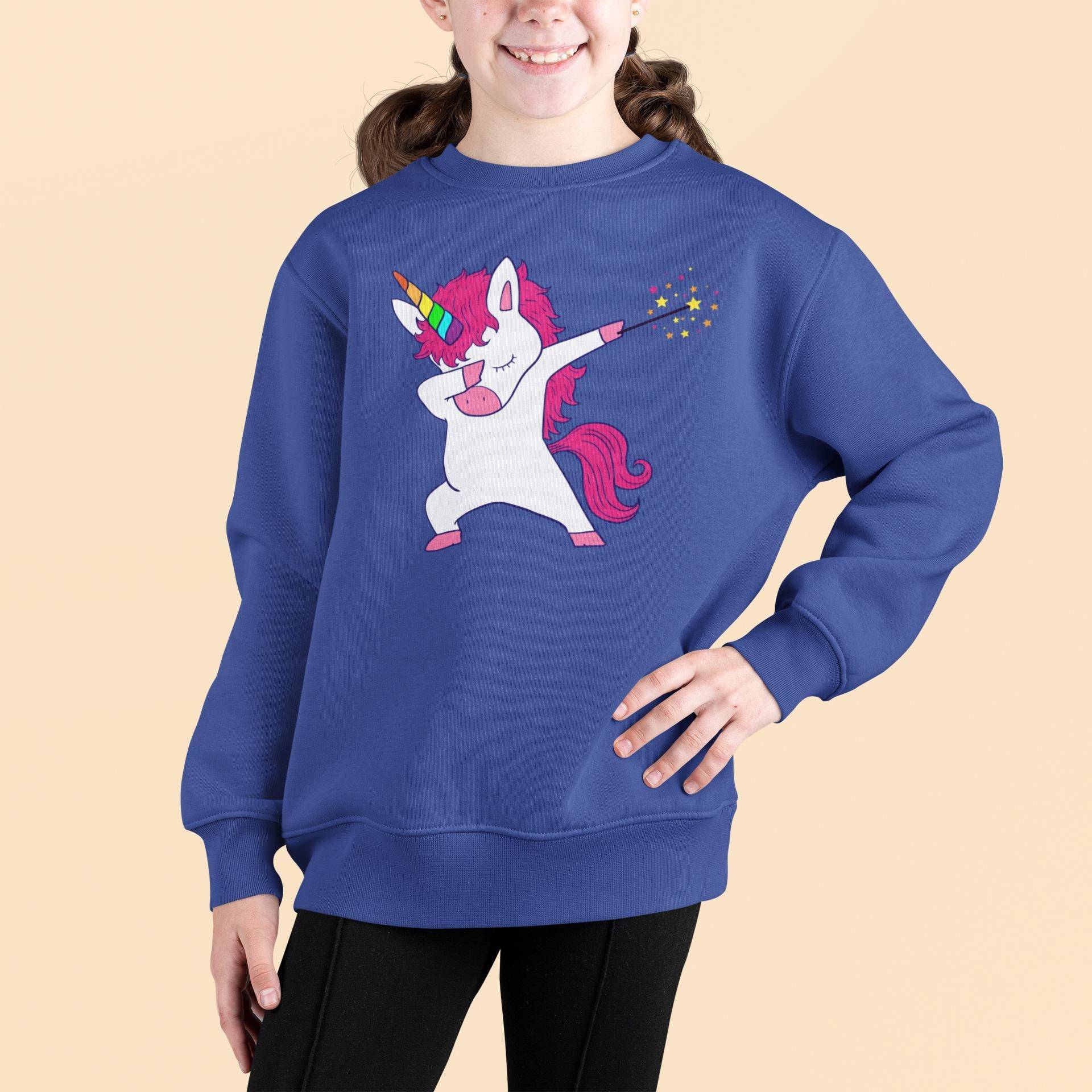 Einhorn Magic - Kinder Pullover Sweatshirt Bio Baumwolle Hochwertig Langlebig Mini Changer 2.0 St/St Sh von CoolKidsBeWild