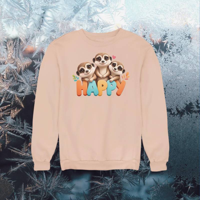 Happy Erdmännchen Kinder Pullover Sweatshirt Bio Baumwolle Hochwertig Langlebig - Mini Changer 2 St/St Sh von CoolKidsBeWild