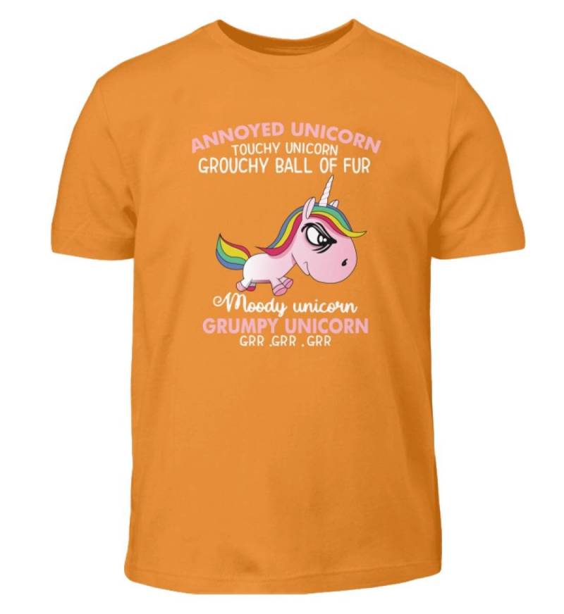 Einhorn Grumpy Unicorn - Kinder T-Shirt Kurzarm-Shirt Bio Baumwolle Hochwertig Langlebig Kids Bc Sh von CoolKidsBeWild