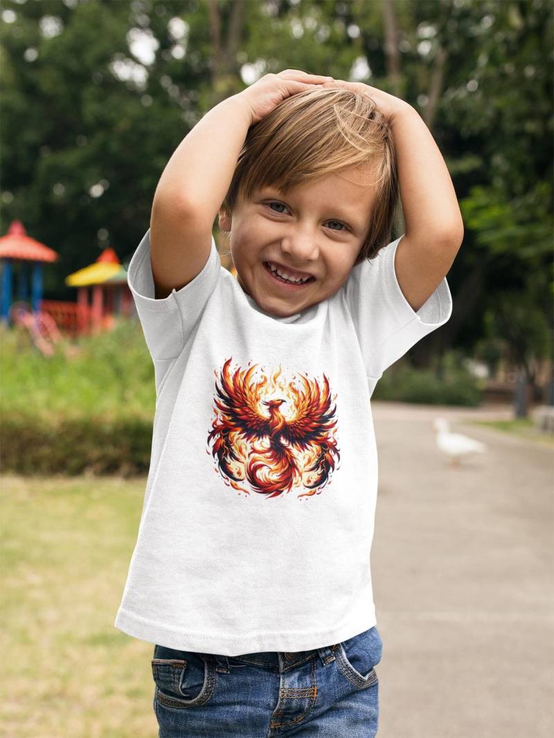Phönix - Kinder T-Shirt Kurzarm-Shirt Bio Baumwolle Hochwertig Langlebig Mini Creator 2.0 von CoolKidsBeWild