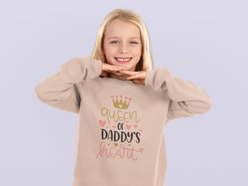 Queen Of Daddys Heart Kinder Pullover Sweatshirt Bio Baumwolle Hochwertig Langlebig - Mini Changer 2.0 St/St Sh von CoolKidsBeWild
